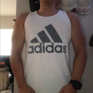Adidas white tank top